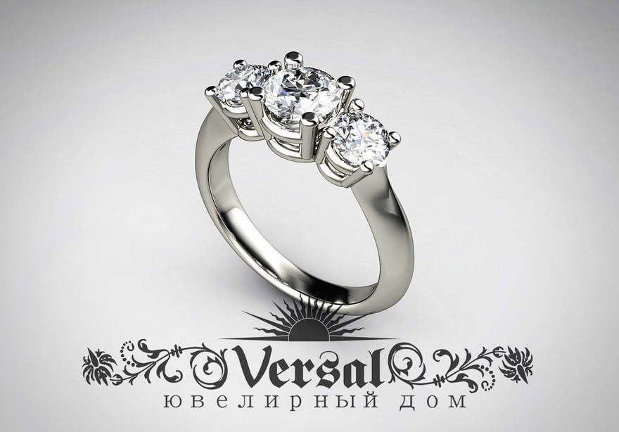Помолвочное кольцо VGPK0006 из Желтое золото, Белое золото от Ювелирный Дом Версаль 1