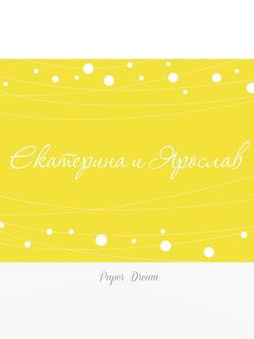 Прямоугольные / Квадратные Приглашение на свадьбу Гирлянды от Приглашения на свадьбу и аксессуары PaperDream 2