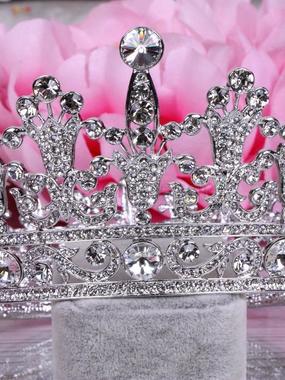 Корона Queen silver со стразами Swarovski от  2