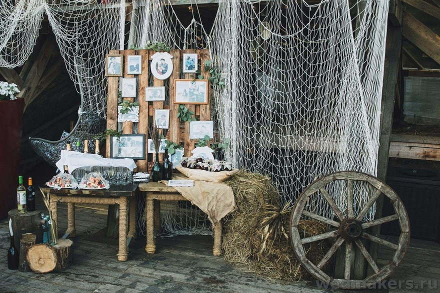 Сладкий / Фуршетный стол в Рустик от Студия декора WedMakers 1