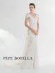 Свадебное платье Pepe Botella (Арт. 539). Силуэт Прямое. Цвет Айвори / Капучино, Белый / Молочный. Вид 1