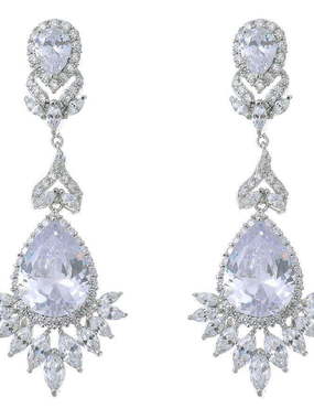 Серьги клипсы C04297 из Посеребренная бижутерия от Love Wedding Couture 1