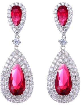 Серьги  A6390r из Посеребренная бижутерия от Love Wedding Couture 1