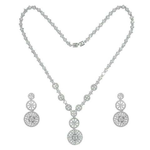 Комплект колье и серьги GLN0120 из Посеребренная бижутерия от Love Wedding Couture 1