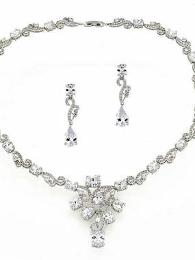 Комплект колье и серьги N49 из Посеребренная бижутерия от Love Wedding Couture 1