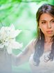С аксессуарами / Цветами / Фатой, Локоны / Локоны на один бок от Стилист-визажист Ирина Алексеева 1