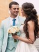 С аксессуарами / Цветами / Фатой, В греческом стиле, С плетением, Локоны / Локоны на один бок от Свадебный стилист Анна Кулакова 1