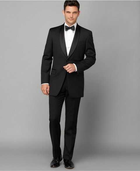 Двойка, Смокинг Свадебный смокинг BOND (DRESS CODE BLACK TIE) от Прокат мужских костюмов BLACKTUX 1