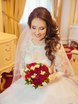 С аксессуарами / Цветами / Фатой, Локоны / Локоны на один бок от Свадебный стилист-визажист Евгения Ващенко 1