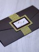 Открытка, Прямоугольные / Квадратные Свадебное приглашение Шоколад от Krokusdecor - студия декора Елены Сиухиной 1