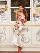 Свадебное платье Розалия. Силуэт Прямое. Цвет Белый / Молочный, оттенки Зеленого, Красный / Марсала. Вид 1