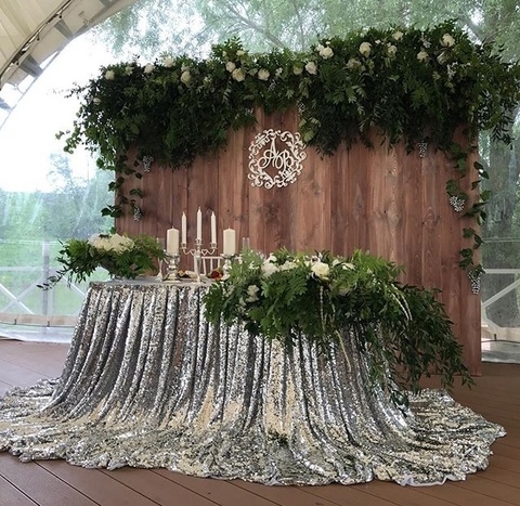 Президиум / Стол молодоженов в Рустик от Свадебное агентство WeddingQueenLove 1