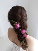 С аксессуарами / Цветами / Фатой, Коса / Коса-пучок от Свадебный стилист Ольга Силаева 2