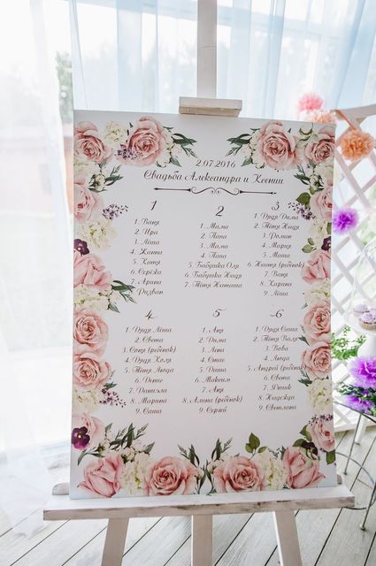 Рассадка в Классика, Шебби шик, Прованс от Студия декора Magicweddings 1