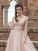 Свадебное платье Аника. Силуэт А-силуэт. Цвет Лавандовый / Фиолетовый, Персик / Оранжевый. Вид 3