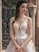 Свадебное платье Эра. Силуэт А-силуэт. Цвет Айвори / Капучино, Белый / Молочный. Вид 3