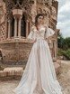 Свадебное платье Амрита. Силуэт А-силуэт. Цвет Айвори / Капучино, Белый / Молочный. Вид 1