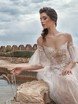 Свадебное платье Амрита. Силуэт А-силуэт. Цвет Айвори / Капучино, Белый / Молочный. Вид 4