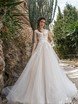 Свадебное платье Малена. Силуэт А-силуэт. Цвет Айвори / Капучино, Белый / Молочный. Вид 1