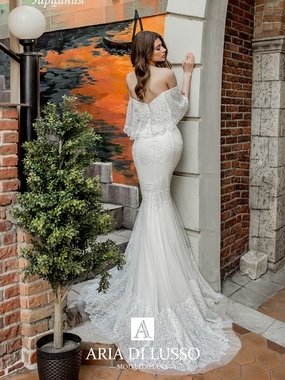 Свадебное платье Гарциния. Силуэт Рыбка. Цвет Белый / Молочный. Вид 2