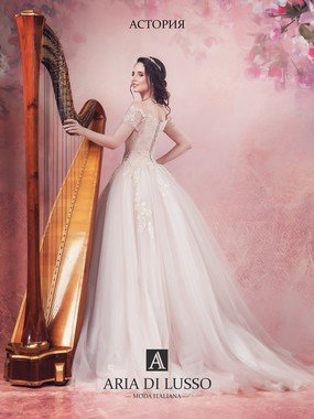 Свадебное платье Астория. Силуэт Пышное. Цвет Айвори / Капучино. Вид 2