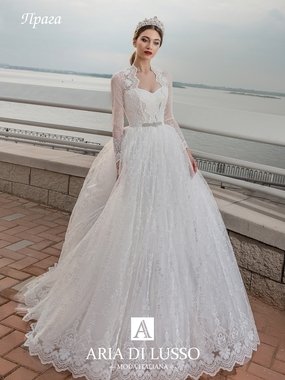 Свадебное платье Прага. Силуэт Пышное. Цвет Белый / Молочный. Вид 1