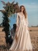 Свадебное платье Жаклин. Силуэт А-силуэт. Цвет Айвори / Капучино, Белый / Молочный. Вид 1