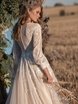Свадебное платье Жаклин. Силуэт А-силуэт. Цвет Айвори / Капучино, Белый / Молочный. Вид 2