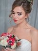 Высокие / Собранные, С аксессуарами / Цветами / Фатой, Пучок от Nadya Nezhinka Beauty Studio 2