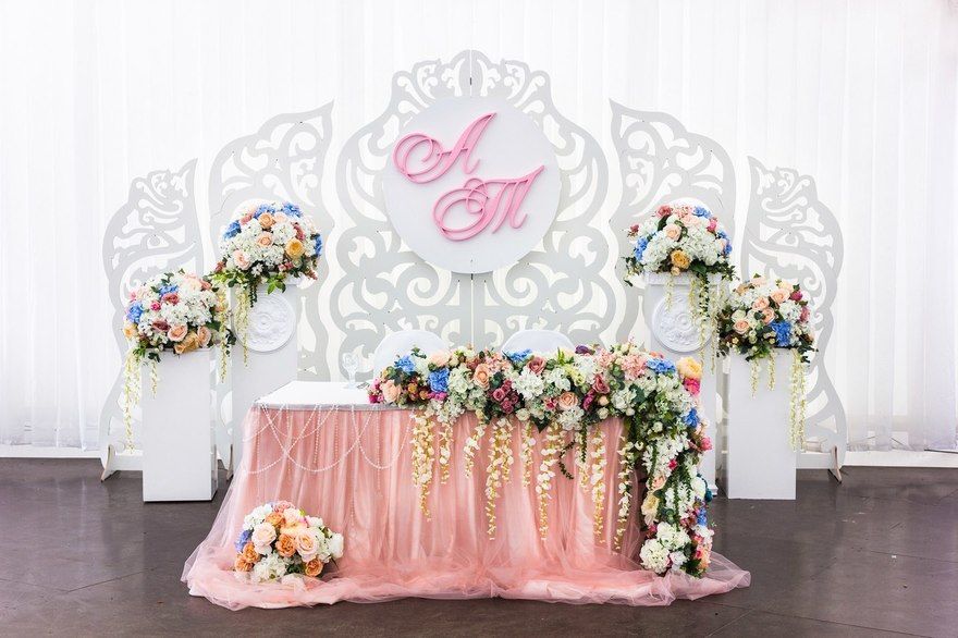 Президиум / Стол молодоженов в Классика, Шебби шик от MWedding 1