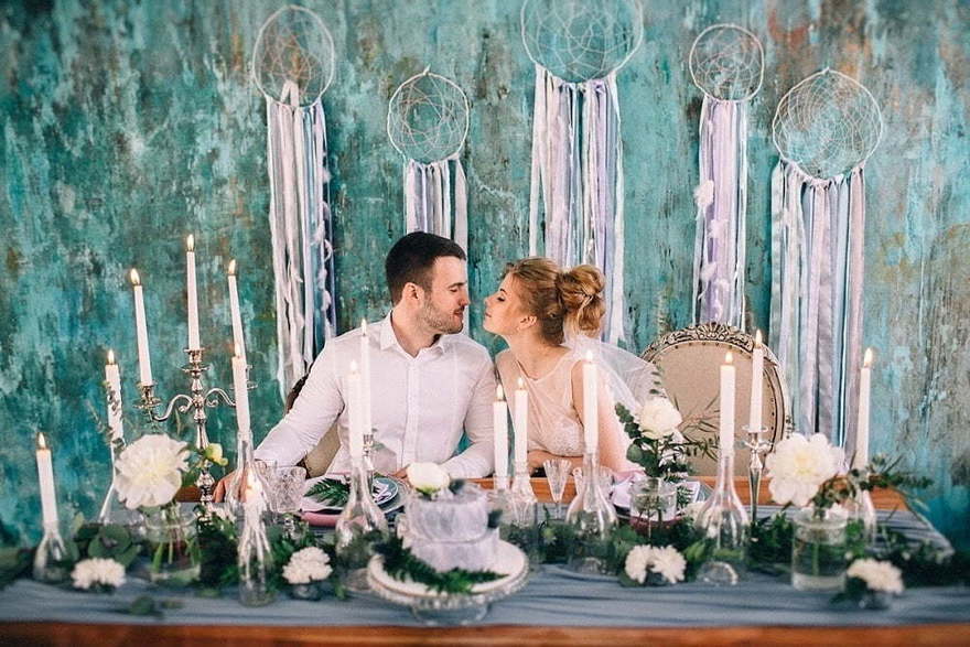 Президиум / Стол молодоженов в Бохо от Студия декора и флористики il Fiore Decor 1