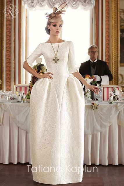Свадебное платье Dakota. Силуэт Прямое. Цвет Айвори / Капучино, Белый / Молочный. Вид 1