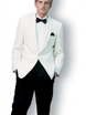 Однобортный, Двойка, Смокинг Белый свадебный смокинг Dinner jacket от  1