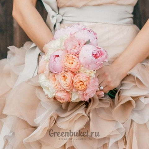 Монобукет из одного вида цветов, Классический круглый name от Green Buket 1