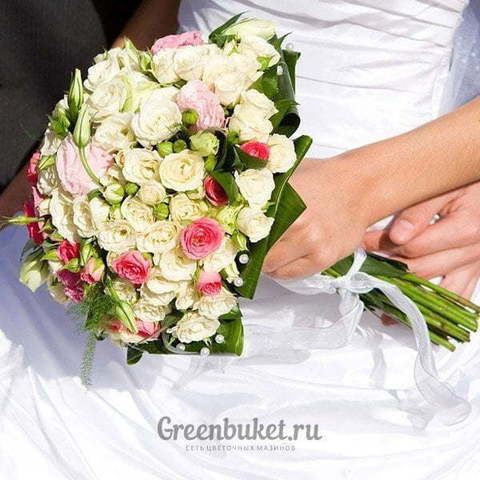 Монобукет из одного вида цветов, Классический круглый name от Green Buket 1