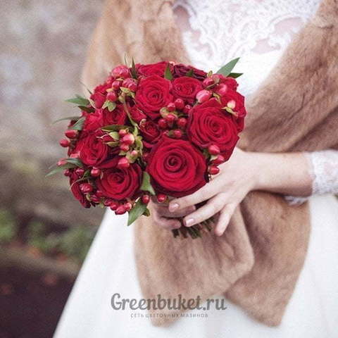 Монобукет из одного вида цветов, Классический круглый name от Green Buket 1