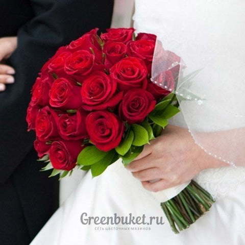 Монобукет из одного вида цветов, Классический круглый name от Green Buket 1