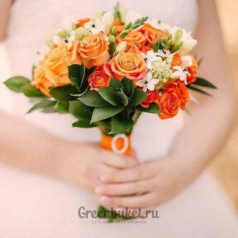 Монобукет из одного вида цветов, Классический круглый name от Green Buket 1