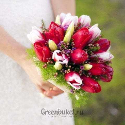 Монобукет из одного вида цветов, Классический круглый name от Green Buket 1