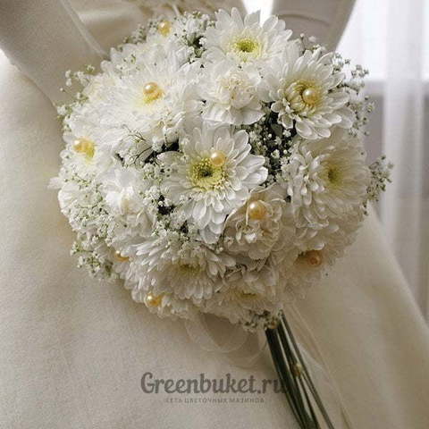 Монобукет из одного вида цветов, Классический круглый name от Green Buket 1