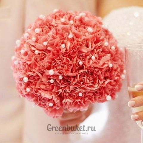 Монобукет из одного вида цветов, Классический круглый name от Green Buket 1
