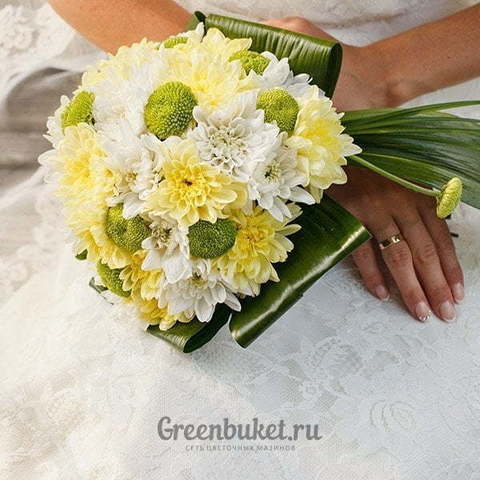 Монобукет из одного вида цветов, Классический круглый name от Green Buket 1