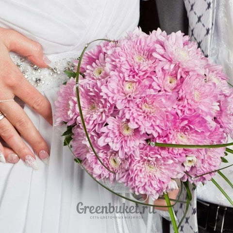 Монобукет из одного вида цветов, Классический круглый name от Green Buket 1