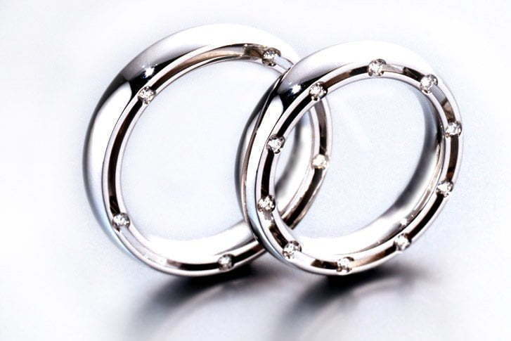 Обручальное кольцо Classic 3 из Желтое золото, Белое золото от Ювелирный салон Jewellery Art 1