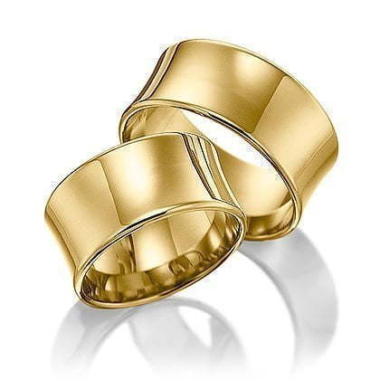 Обручальное кольцо Classic 8 из Желтое золото, Белое золото от Ювелирный салон Jewellery Art 1