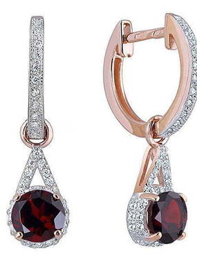 Серьги 56414032ГФ из Розовое (красное) золото от Ювелирный салон Юверос 1