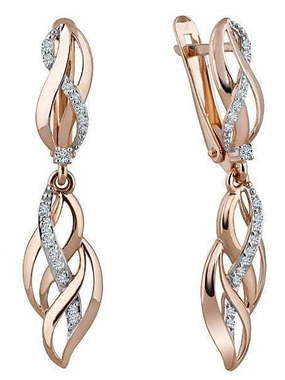 Серьги 25614с из Розовое (красное) золото от Ювелирный салон Юверос 1