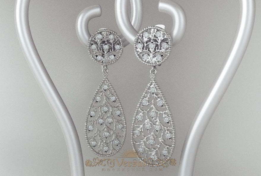 Серьги VGS0137 из Белое золото, Платина от Ювелирный Дом Версаль 1