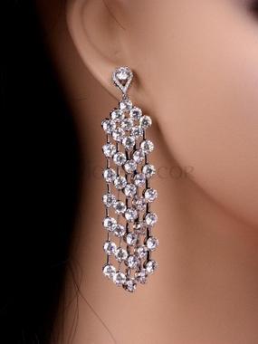 Серьги с цирконами Merle из Посеребренная бижутерия от  2