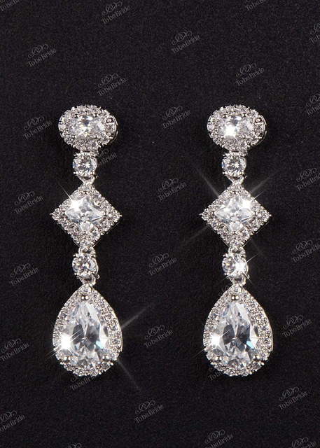 Серьги AL02035 из Посеребренная бижутерия от Свадебный салон To be Bride 1